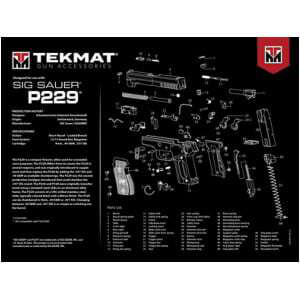 TekMat TEKR20SIGP229 Sig Sauer P229 Ultra 20 Cleaning Mat Multi-Color Rubber 15"x20" Sig P229 Parts Diagram