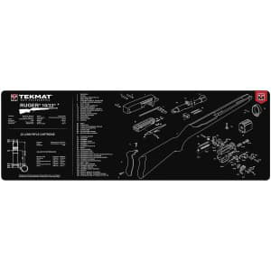 TekMat TEKR361022 Ruger 10/22 Cleaning Mat Black/White Rubber 12"x36" Ruger 10-22 Parts Diagram