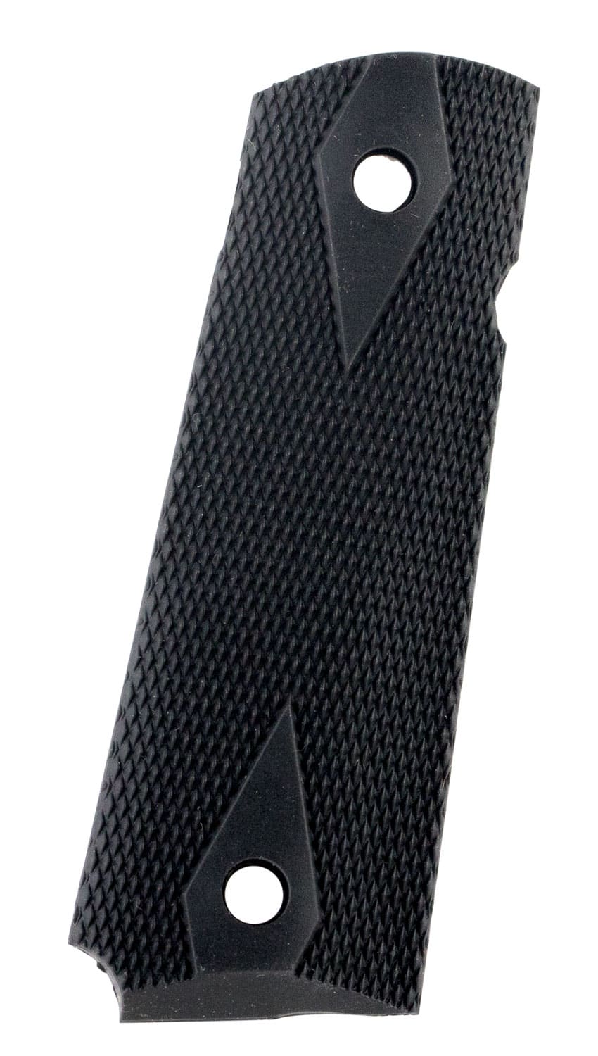 Pearce Grips Government Model 1911 black rubber side panel grips with double diamond checkering
