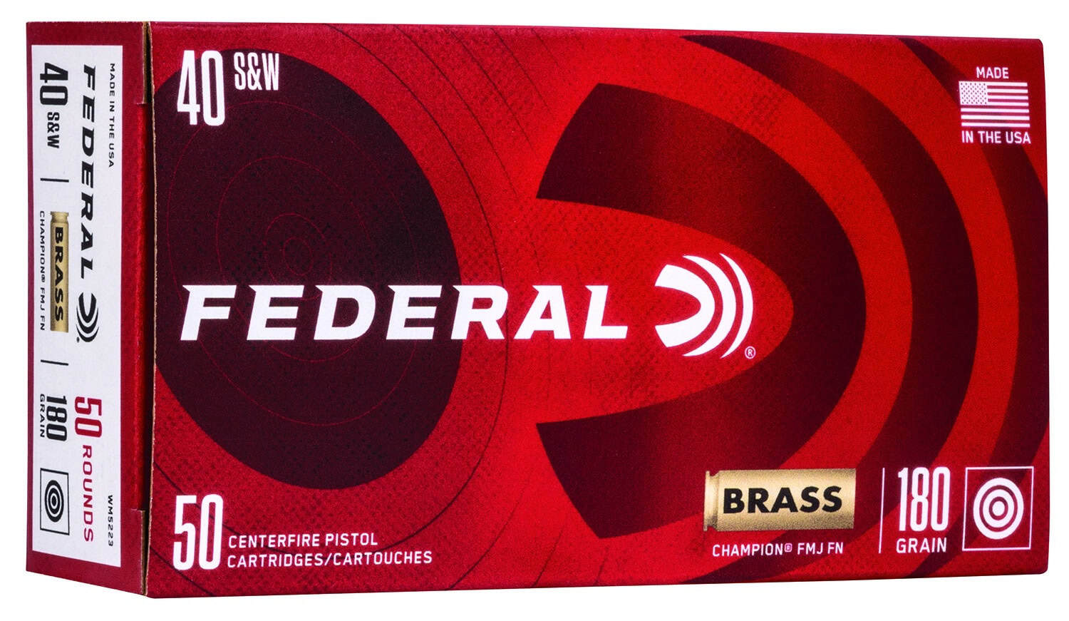 Federal Champion .40 S&W 180 gr FMJ 50rd box