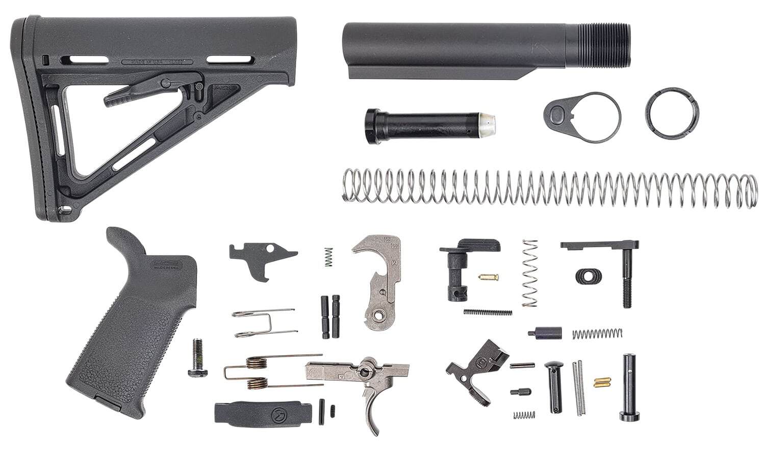 DPMS Panther Arms MOE PPT Lower Build Kit AR-15 with Magpul MOE stock and grip, black