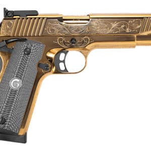 EAA Girsan MC1911 Match Lux .45 ACP 5 inch gold-plated pistol with black G10 grips