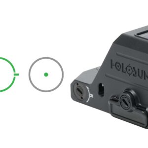 Holosun HE507C-X3 green multi-reticle reflex sight on white background