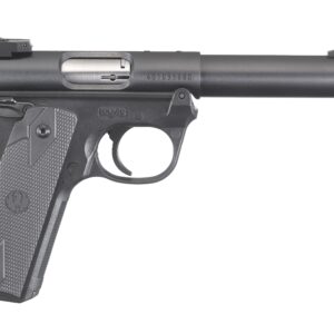 Ruger Mark IV 22/45 .22 LR 5.5-inch bull barrel blued pistol with checkered polymer grip