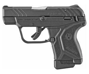 Ruger LCP II .22 LR Lite Rack compact black polymer pistol with satin stainless barrel