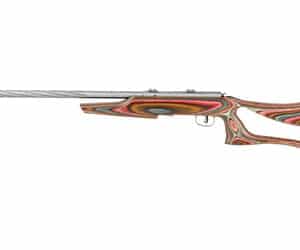 Savage 93R17 BSEV bolt-action rifle, 21-inch stainless heavy fluted barrel, laminate thumbhole stock