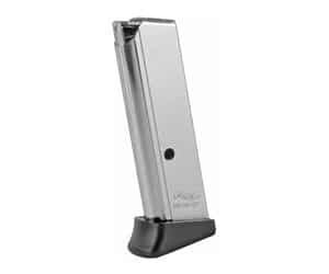 Walther PPK 6-round .380 ACP magazine, nickel finish, with finger rest