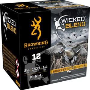 Browning Wicked Blend 12 Gauge 3.50-inch 1 1/2 oz shotshell box, 25 per box