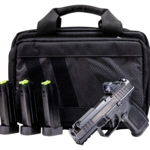Rost Martin RM1C 4-inch 9mm compact pistol with Viridian RFX11 reflex sight and four magazines
