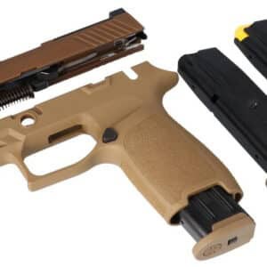 Sig Sauer CAL-X P320-M17 9mm conversion kit with coyote-tan 4.7 inch slide