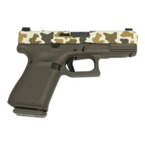 Glock V-Series Model 19 Duck Camo Cerakote handgun, 9mm Luger, 4.02" barrel