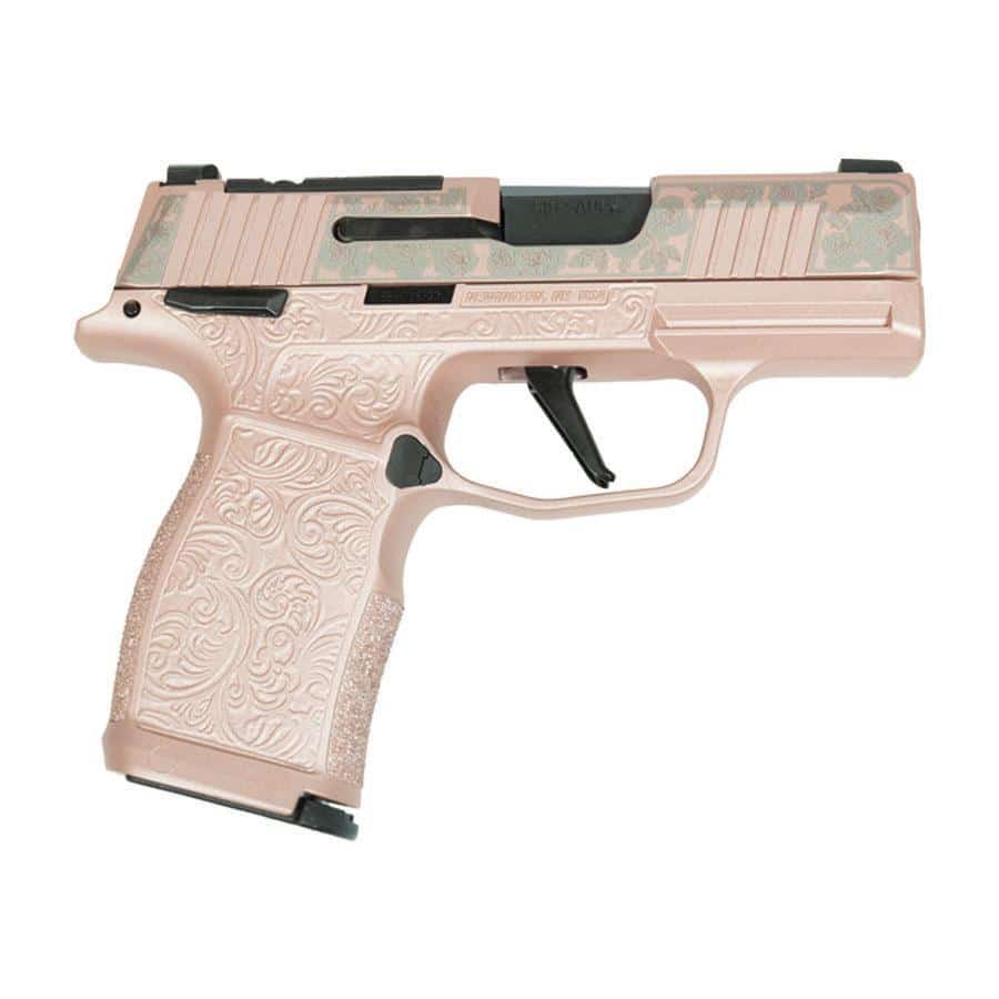 Sig Sauer P365X Full Size Rose Gold 9mm handgun with 3.1 inch barrel