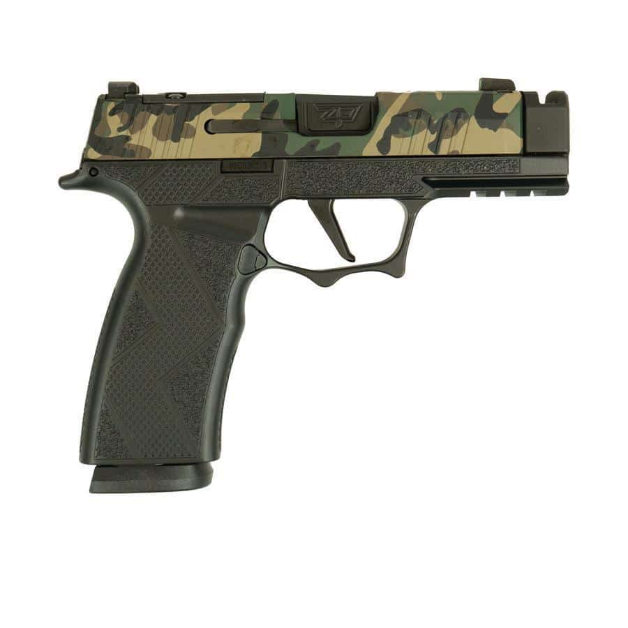 Sig Sauer P365X M81 9mm with 3.5-inch comp barrel and metal grip, right-side view