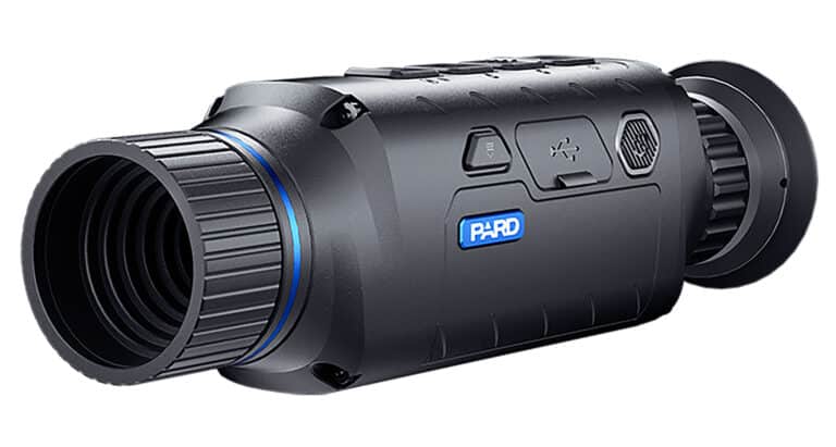 PARD Leopard 256 16mm thermal monocular front and side views
