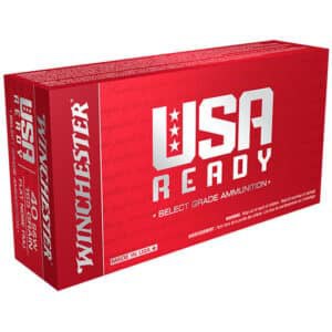 Winchester USA Ready .40 S&W 165 gr FMJ flat nose 50-round box
