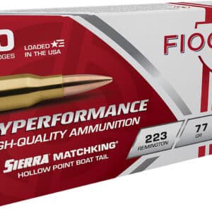 Fiocchi 223 Rem 77gr MatchKing BTHP ammunition 20-round box