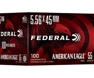 Federal American Eagle 5.56x45mm 55gr FMJ ammunition 100-round box