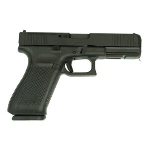 Glock 20 V MOS 10mm handgun right-side view, black Cerakote, 4.61 inch ported barrel