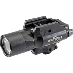 Surefire X400U-A-GN weapon light with integrated green laser, black anodized finish