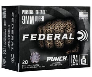 Federal Premium Punch 9mm 124gr JHP 20rd box product image