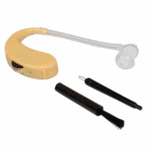 Walker's Ultra Ear BTE behind-the-ear hearing amplifier in beige