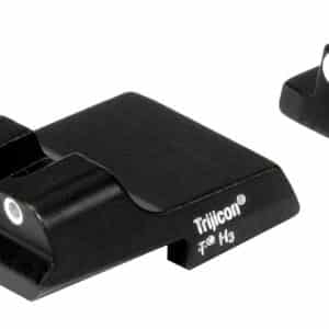 Trijicon 600437 Bright & Tough Night Sights Green/Tritium White Outline Front Sight-Green/Tritium White Outline Rear Sight Smith & Wesson 1911