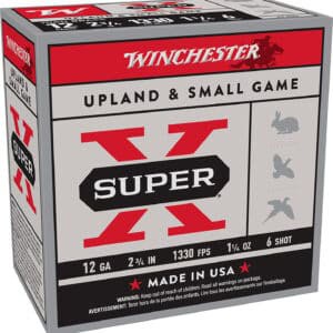 Winchester Super-X 12ga 2.75in 1-1/4oz #6 lead shot shells 25 count box