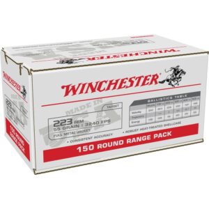Winchester USA .223 Rem 55 gr FMJ 150rd box Lake City ammunition