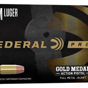 Federal Gold Medal Action Pistol 9mm 147gr FMJ 50rd box product image