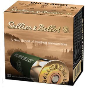 Sellier & Bellot 12 gauge 2.75 inch 4 Buck 25-round box lead shot