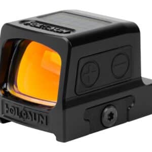 Holosun HE509T-X2 gold circle dot enclosed reflex sight with black titanium body