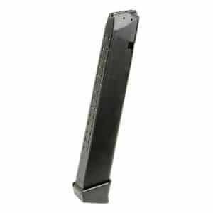 Red White & Blue GLOCK 9mm 33rd steel-lined black polymer magazine