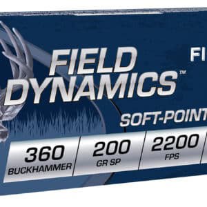Fiocchi Field Dynamics .360 Buckhammer 200gr Soft Point ammunition box