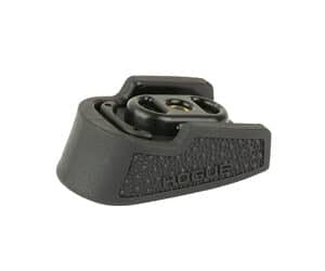 Hogue OverMolded rubber grip extension base pad for SIG P365 10-round magazine, black Cobblestone texture