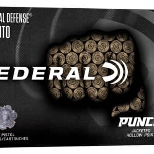 Box of Federal Punch .45 Auto 230gr JHP 50-round ammunition
