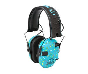 Walkers Razor Slim electronic earmuff, low-profile design with cushioned ear cups