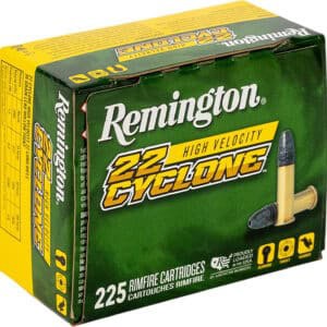 Box of Remington Cyclone .22 LR 36 gr Lead Hollow Point ammunition, 225 rounds