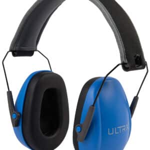 Allen ULTRX Slim Profile youth passive earmuff in blue with 23 dB NRR