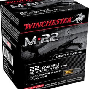 Winchester M-22 .22 LR 40gr Black Copper Plated Round Nose ammunition