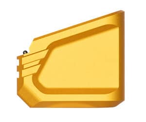 Tyrant CNC gold magazine extension for Glock 17/22/34/35/19X, aerospace grade aluminum, matte finish