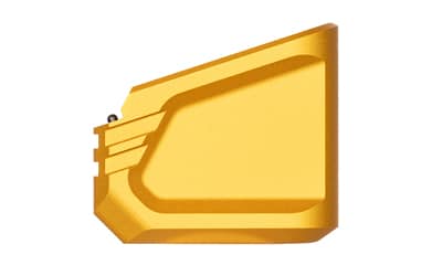 Tyrant CNC gold magazine extension for Glock 17/22/34/35/19X, aerospace grade aluminum, matte finish