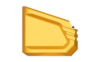 Tyrant CNC gold magazine extension for Glock 17/22/34/35/19X, aerospace grade aluminum, matte finish