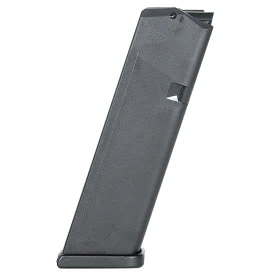 Glock G19 9mm 10-round factory magazine with steel insert and polymer body