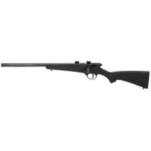 Savage Rascal FV-SR left-hand .22 LR single-shot bolt-action rifle with black synthetic stock