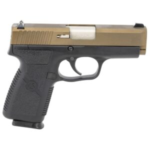 Kahr CW9 9mm pistol with burnt bronze slide and black polymer frame