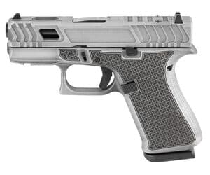 Glock 43X HOTH 9mm slimline pistol in grey Hoth Cerakote finish with two magazines