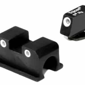 Trijicon 600505 Bright & Tough Night Sights Green/Tritium White Outline Front Sight-Green/Tritium White Outline Rear Sight Walther Arms P99/PPQ/PPQ M2