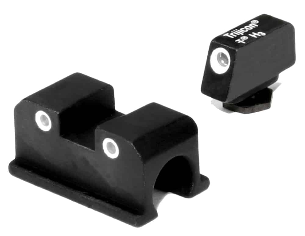 Trijicon 600505 Bright & Tough Night Sights Green/Tritium White Outline Front Sight-Green/Tritium White Outline Rear Sight Walther Arms P99/PPQ/PPQ M2