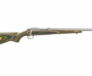 Ruger 77/17 .17 WSM rifle with 18.5-inch threaded barrel and Green Mountain laminate stock