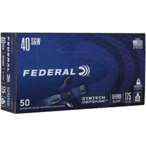 Federal Syntech Defense .40 S&W 175gr SJHP 50rd box - handgun ammunition